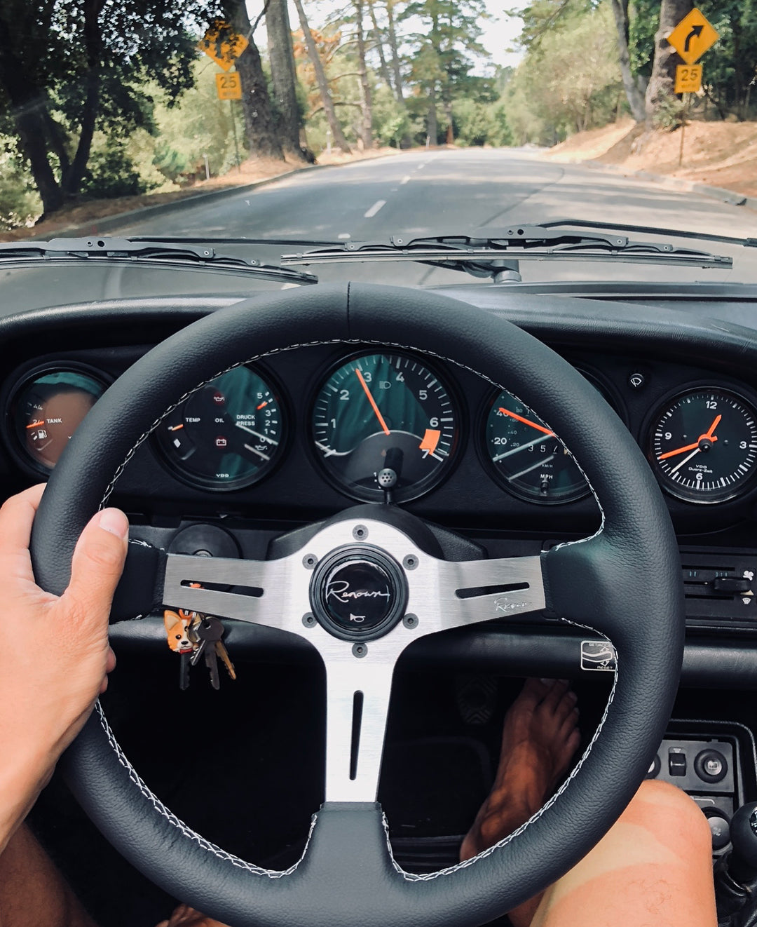 Renown Chicane Silver Steering Wheel