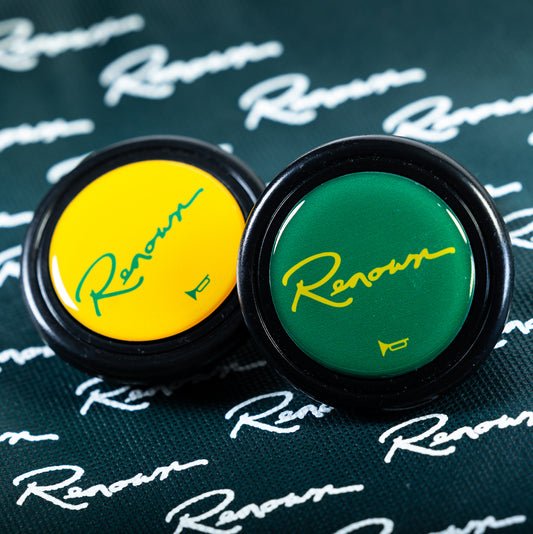 LIMITED Renown Yellow - Green Horn Button
