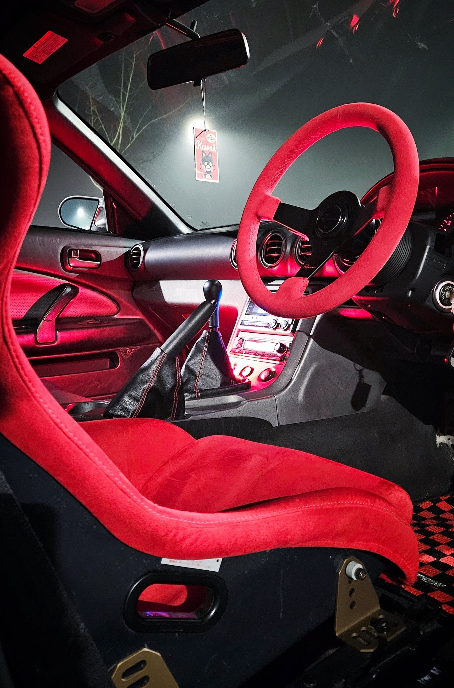 LIMITED Renown Time Trial ELMO 1/5 Red Suede Steering Wheel