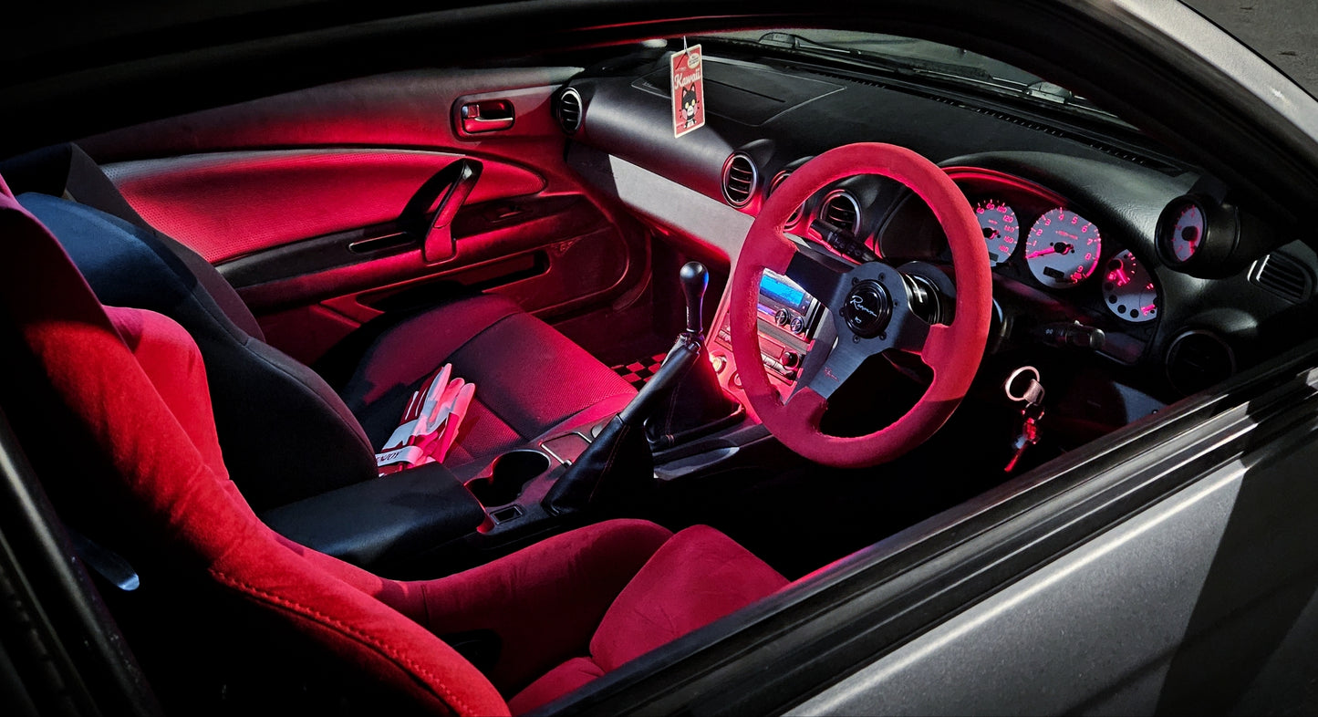 LIMITED Renown Time Trial ELMO 1/5 Red Suede Steering Wheel