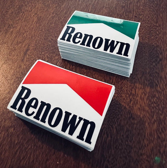 Renown Flag Sticker 2.5" Red or Green
