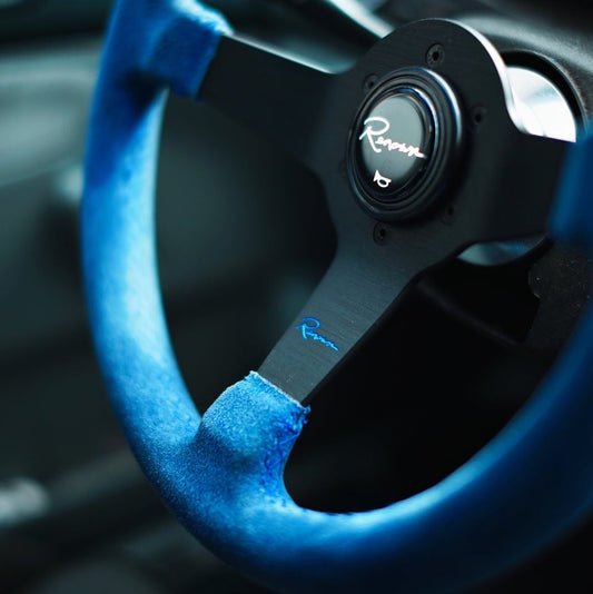 Renown Time Trial Cookie Monster Blue Suede Steering Wheel
